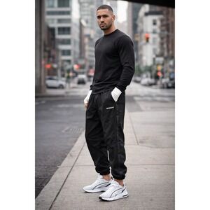 BoXRAW Joggers Pants Mens XL Black Athletic Track Elastic‎ Cuff Streetwear